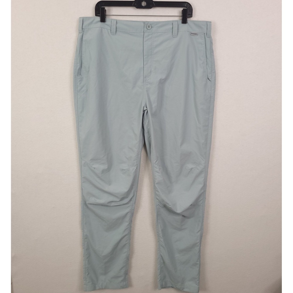 Simms Superlight Pants Men Size 40R Straight Chino Fishing Casual Preppy Nylon